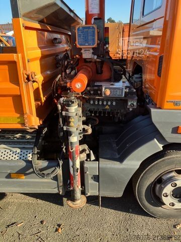 Carrinha basculante trilateral MERCEDES-BENZ Atego 818 K Kran Atlas Funk Standheizung 2xAHK