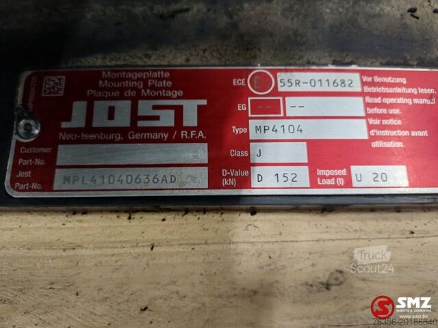 Sellette d'attelage Scania Occ koppelschotel + montageplaat JSK37C185B JOST