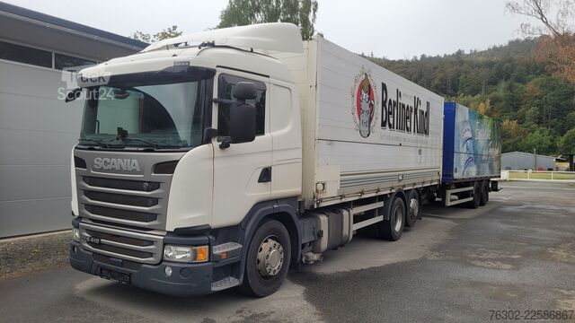 Nápojová nástavba SCANIA G 410 LBW Lift Lenkachse Orten Anhänger