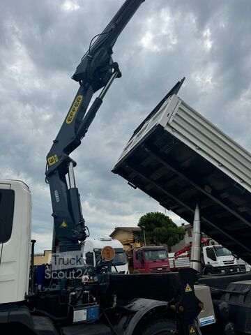 Kippwagen SCANIA 124-420 8X4 RIBALTABILE + GRU EFFER 210