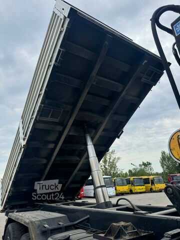 Kippwagen SCANIA 124-420 8X4 RIBALTABILE + GRU EFFER 210