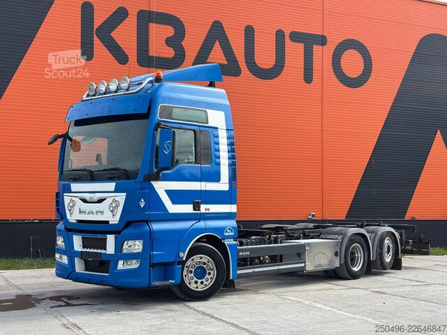 Μεταφορά εμπορευματοκιβωτίων MAN TGX 26.480 6x2*4 INTARDER / CHASSIS L=7897 mm