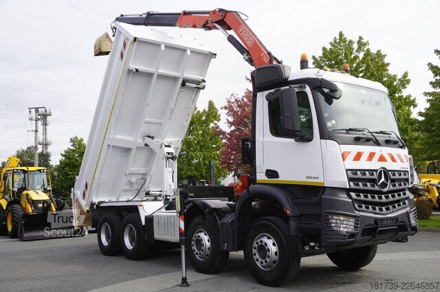 Billenő daruval Mercedes-Benz Arocs 3236 8×4/ 90 tho. km / Fassi F155A