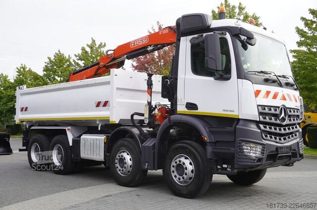 Billenő daruval Mercedes-Benz Arocs 3236 8×4/ 90 tho. km / Fassi F155A