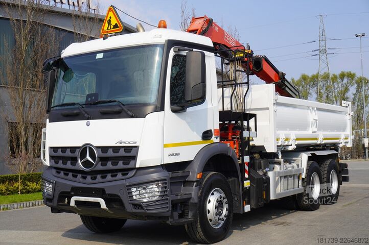 Basculante trilateral Mercedes-Benz Arocs 2636 / 6x4 / HDS Fassi / 3-Way Tip
