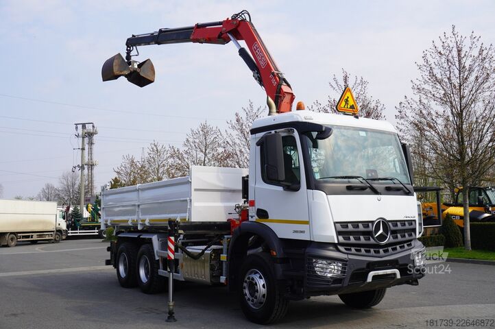 Basculante trilateral Mercedes-Benz Arocs 2636 / 6x4 / HDS Fassi / 3-Way Tip