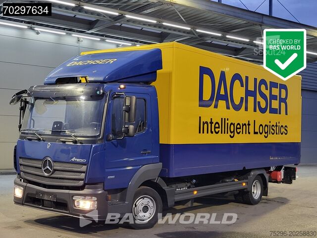 Koffer Mercedes Atego 816 4X2 8tonner Automatic 1000kg Ladebord...