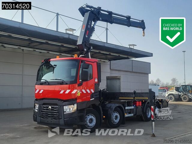 Plateau de chargement Renault C 460 8X2 HIAB 477EP-2 HIPRO Crane Kran Lift+st...