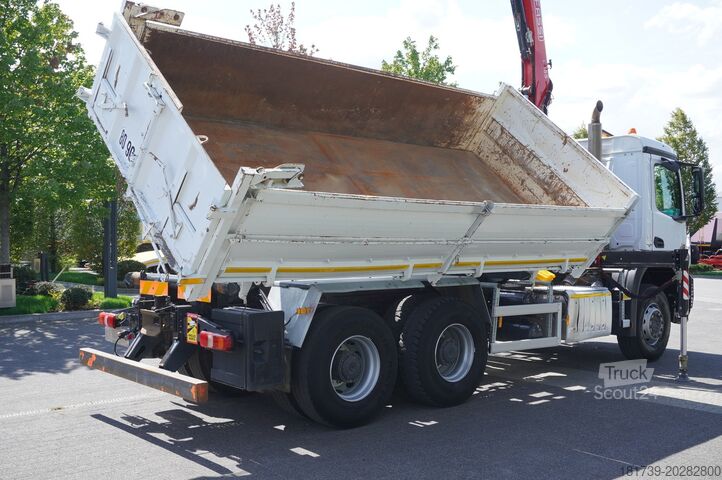 Trišalis savivartis Mercedes-Benz Arocs 2636 / 6x4 / HDS Fassi / 3-Way Tip
