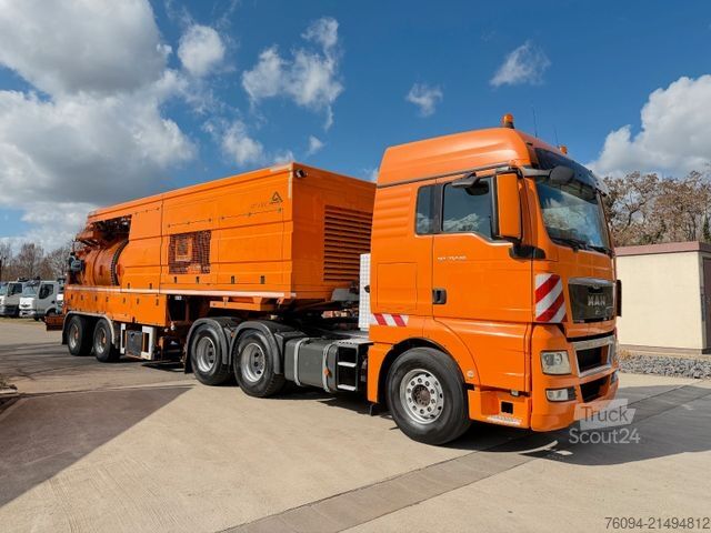 Vakuuminė cisterna sunkvežimis MAN Assmann Auflieger Saug-Druck-Kombi  / Recycler