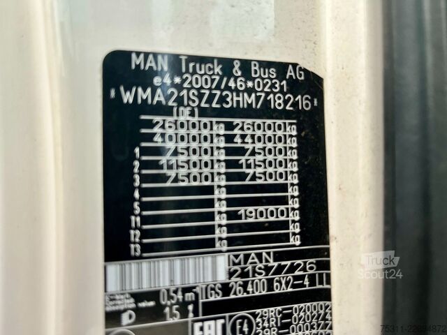LKW mit Pritsche & Plane MAN TGS 26.400 LL*Lift/Lenk*Stapler*Pritsche*Plane