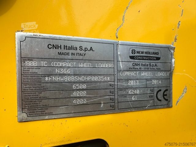 Radlader NEW HOLLAND W 80 B / Gabel + Schaufel