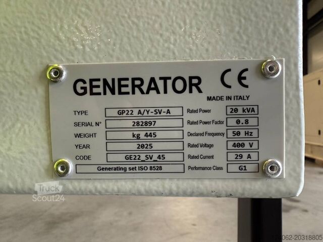 Агрегат Yanmar 4TNV88-22G - 22 kVA - Stage V Genset - DPX-19907-O