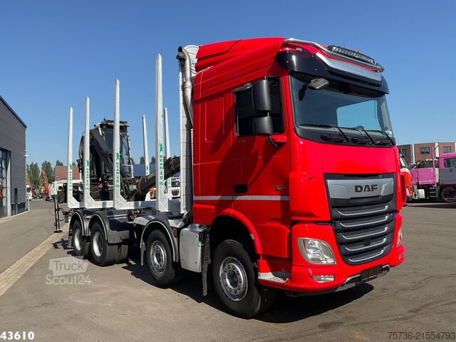 Crane truck DAF FAD XF 530 8x4 Holzkran