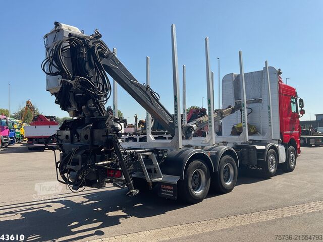Crane truck DAF FAD XF 530 8x4 Holzkran