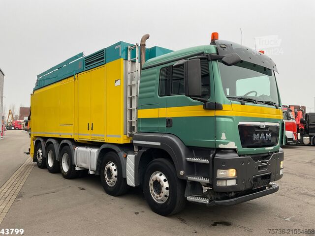 Véhicule aspirant Man TGS 35.480 10x4 RSP Tridem Saugbagger 10m³