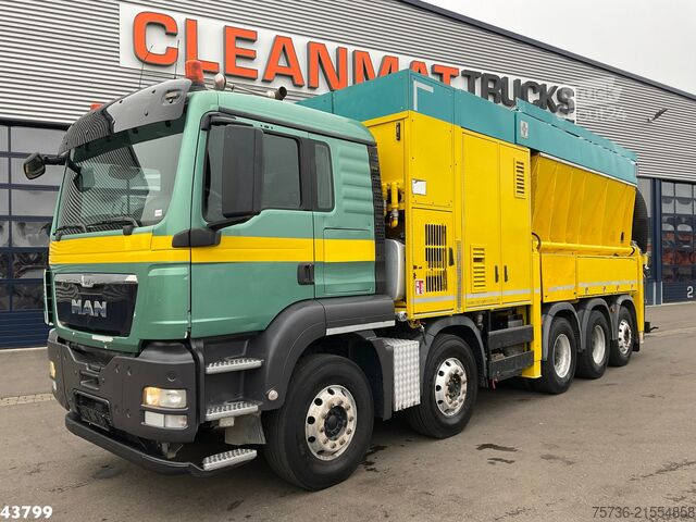 Véhicule aspirant Man TGS 35.480 10x4  RSP Tridem Saugbagger 10m³