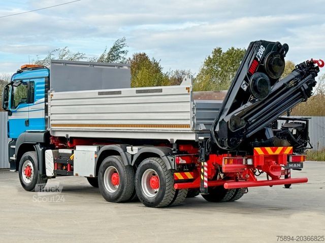 Кран-манипулятор на шасси грузовика MAN TGS 26.480 * HIAB 220 - C5 + FUNK / 6x6
