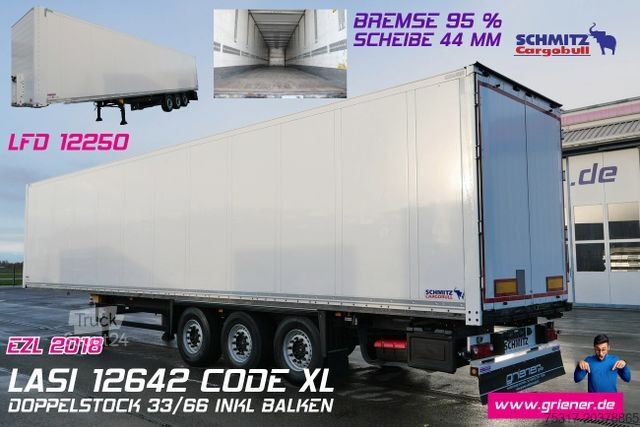 Kofferauflieger SCHMITZ CARGOBULL SKO 24/DOPPELSTOCK /  ZURRLEISTE / LASI 12642 XL