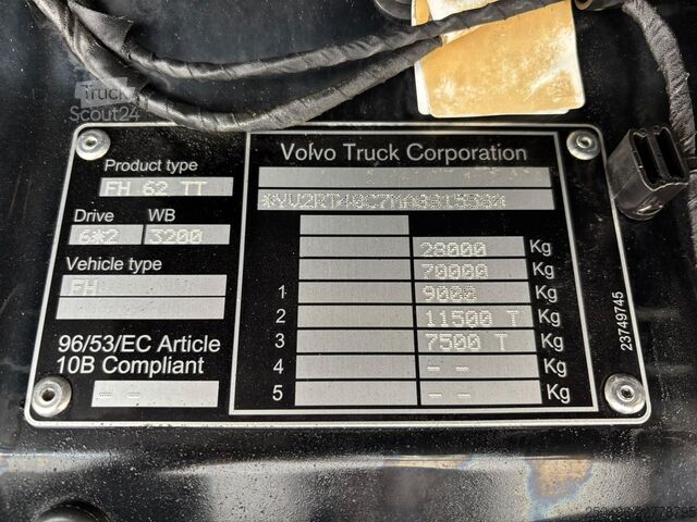 Standaard trekker Volvo FH 500 6x2 GLOBE XL / ADR / RETARDER / DOUBLE B...