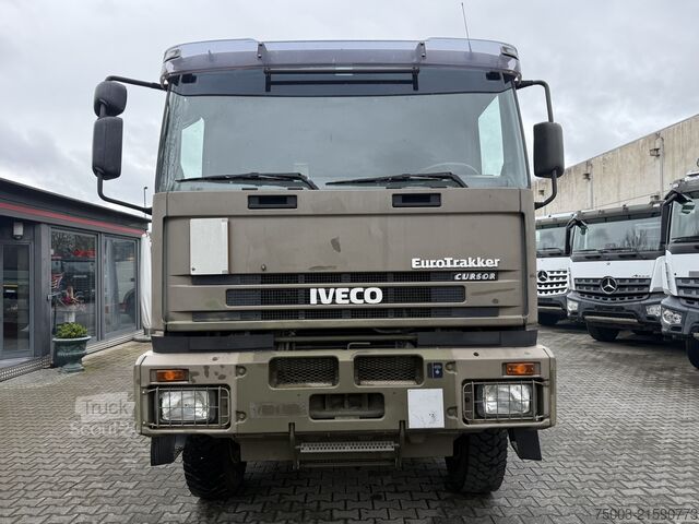 Flatbed truck with tarp Iveco EuroTrakker 190E35W 4X4 Ex Armee