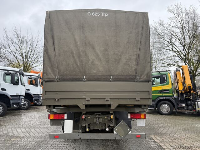Flatbed truck with tarp Iveco EuroTrakker 190E35W 4X4 Ex Armee