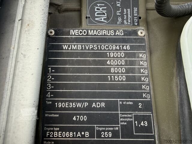 Flatbed truck with tarp Iveco EuroTrakker 190E35W 4X4 Ex Armee