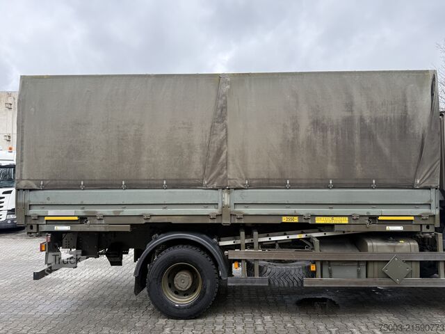 Flatbed truck with tarp Iveco EuroTrakker 190E35W 4X4 Ex Armee