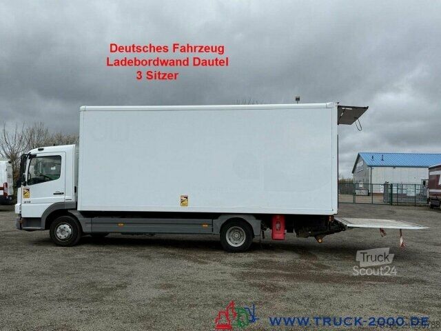 Φορτηγό ανατρεπόμενο βαν Mercedes-Benz Atego 816 Spie Koffer 6m Ladebordwand 3 Sitzer