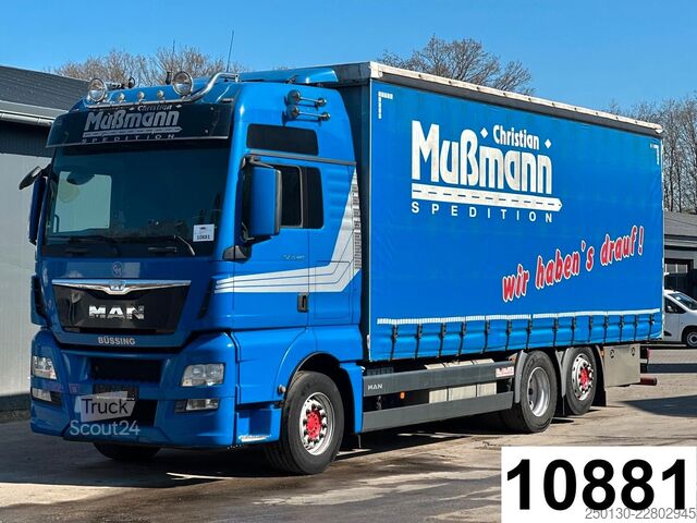 Вантажівка з платформою і тентом MAN TGX 26.440 6x2 BL Plane & Retarder /EDSCHA