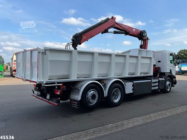 Darus billenőplatós teherautó Scania P 340 Euro 6 CNG HMF 25 Tonmeter laadkraan