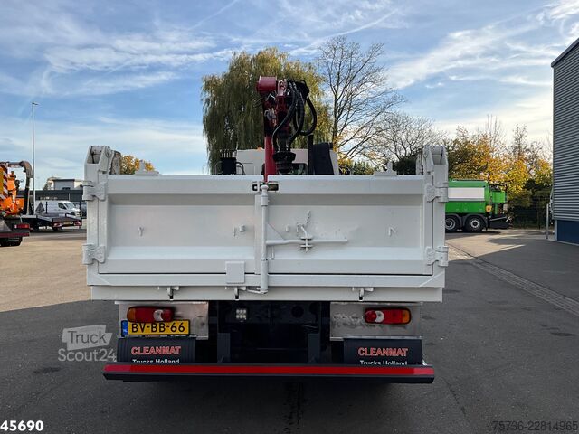 Darus billenőplatós teherautó DAF FA 55 LF 220 HMF 10 Tonmeter laadkraan Just 119...