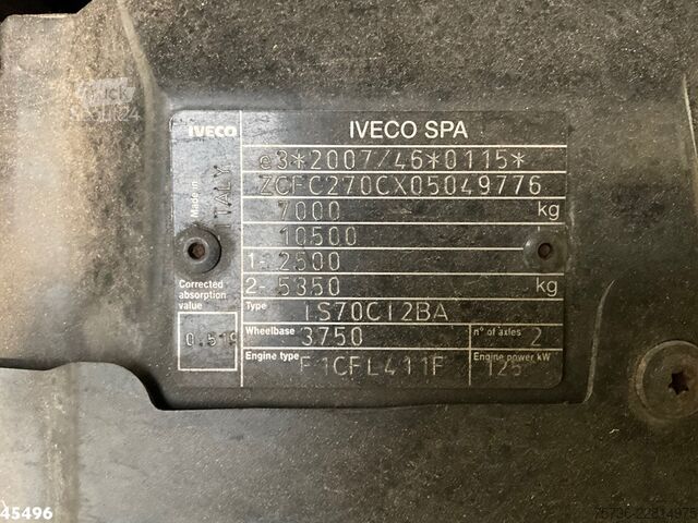 Szívó jármű Iveco 70C170 Euro 6 Waterkracht hogedrukunit Just 182...