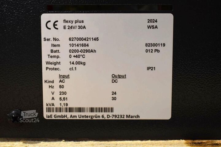 Forklift aküsü INDUSTRIE AUTOMATION Flexy Plus E 24V/30A