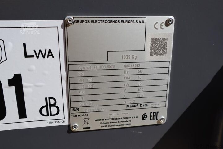 Agrega Atlas Copco QAS 40 ST3 Valid inspection, *Guarantee! Diesel, 4