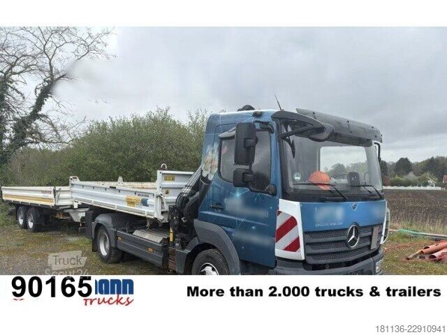 Kiepwagen Mercedes-Benz Atego 923 K 4x2, 2x AHK, Kran Hiab 055 BS-2 HiDuo,