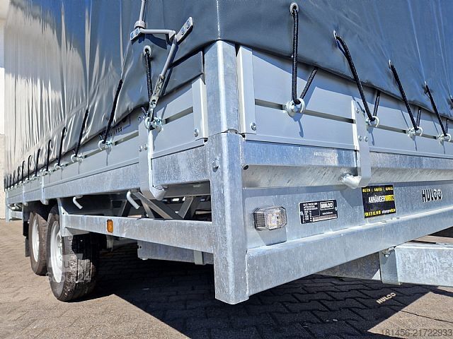 Bil trailer trailershop Hochlader mit Plane Spriegel 405x203x210cm lager