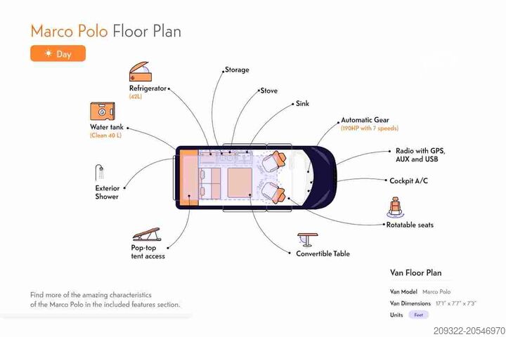 Kampçı Mercedes Marco Polo 250d | Camper di lusso | 2 posti letto | Cucina
