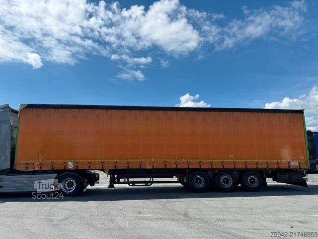 Atvira puspriekabė su tentu SCHMITZ CARGOBULL SCB S3T STANDARD EDSCHA  VERZINKT