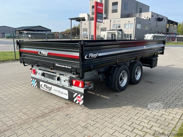 Remorcă basculantă trilaterală FLIEGL TSK 118 Tandem Dreiseitenkipper 5,0m Kipp Anhäng
