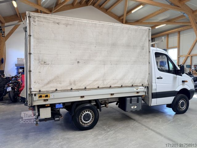 Gardinsidad skåpbil MERCEDES-BENZ Sprinter 315 CDI 4x4 Allrad Ladebordwand AHK