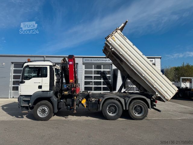 Camión volquete trilateral MAN TGS 26.480 BB 6x4 HMF 2620K4 Meiller3.S.Kipper