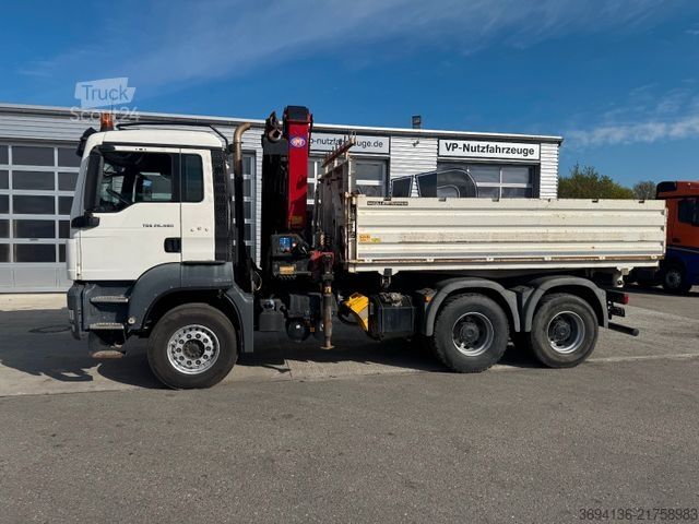 Camión volquete trilateral MAN TGS 26.480 BB 6x4 HMF 2620K4 Meiller3.S.Kipper