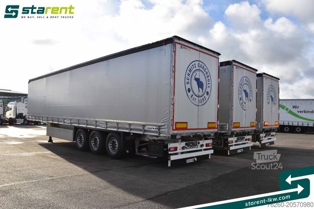 Odprta polprikolica s ponjavo SCHMITZ CARGOBULL Liftachse Palettenkasten XL Zertifikat Multilok