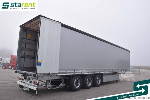 Odprta polprikolica s ponjavo SCHMITZ CARGOBULL Liftachse Palettenkasten XL Zertifikat Multilok