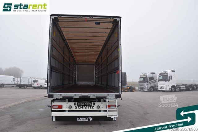 Odprta polprikolica s ponjavo SCHMITZ CARGOBULL Liftachse Palettenkasten XL Zertifikat Multilok