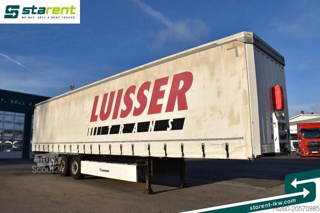 Odprta polprikolica s ponjavo KRONE Hubdach Liftachse Palettenkasten XL Zertifikat