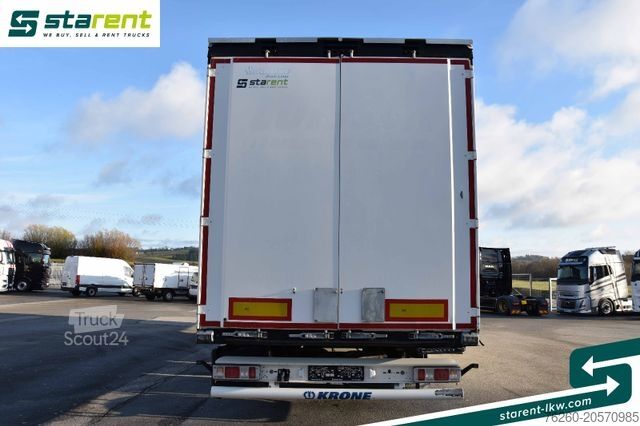 Atvira puspriekabė su tentu KRONE Hubdach Liftachse Palettenkasten XL Zertifikat