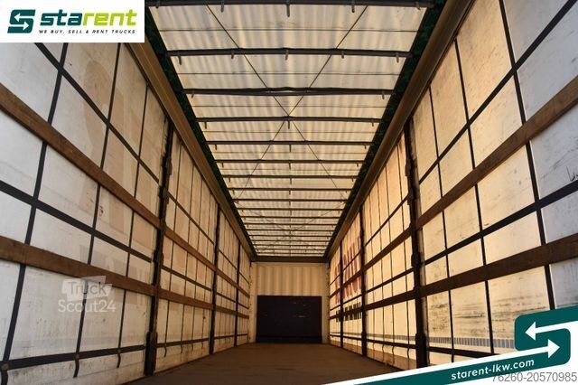 Semiremorcă deschisă cu prelată KRONE Hubdach Liftachse Palettenkasten XL Zertifikat