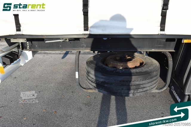 Naczepa otwarta z plandeką KRONE Hubdach Liftachse Palettenkasten XL Zertifikat